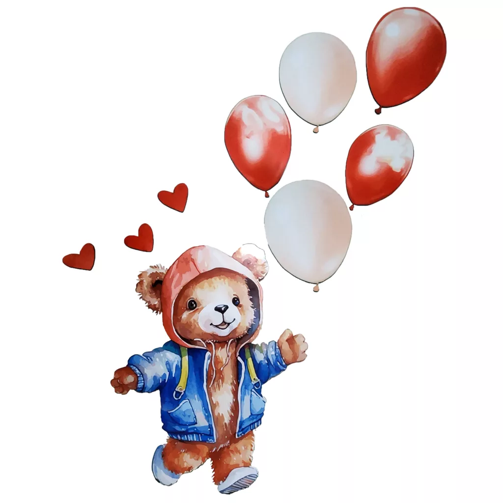 چراغ خواب اتاق کودک مدل دیواری طرح تدی