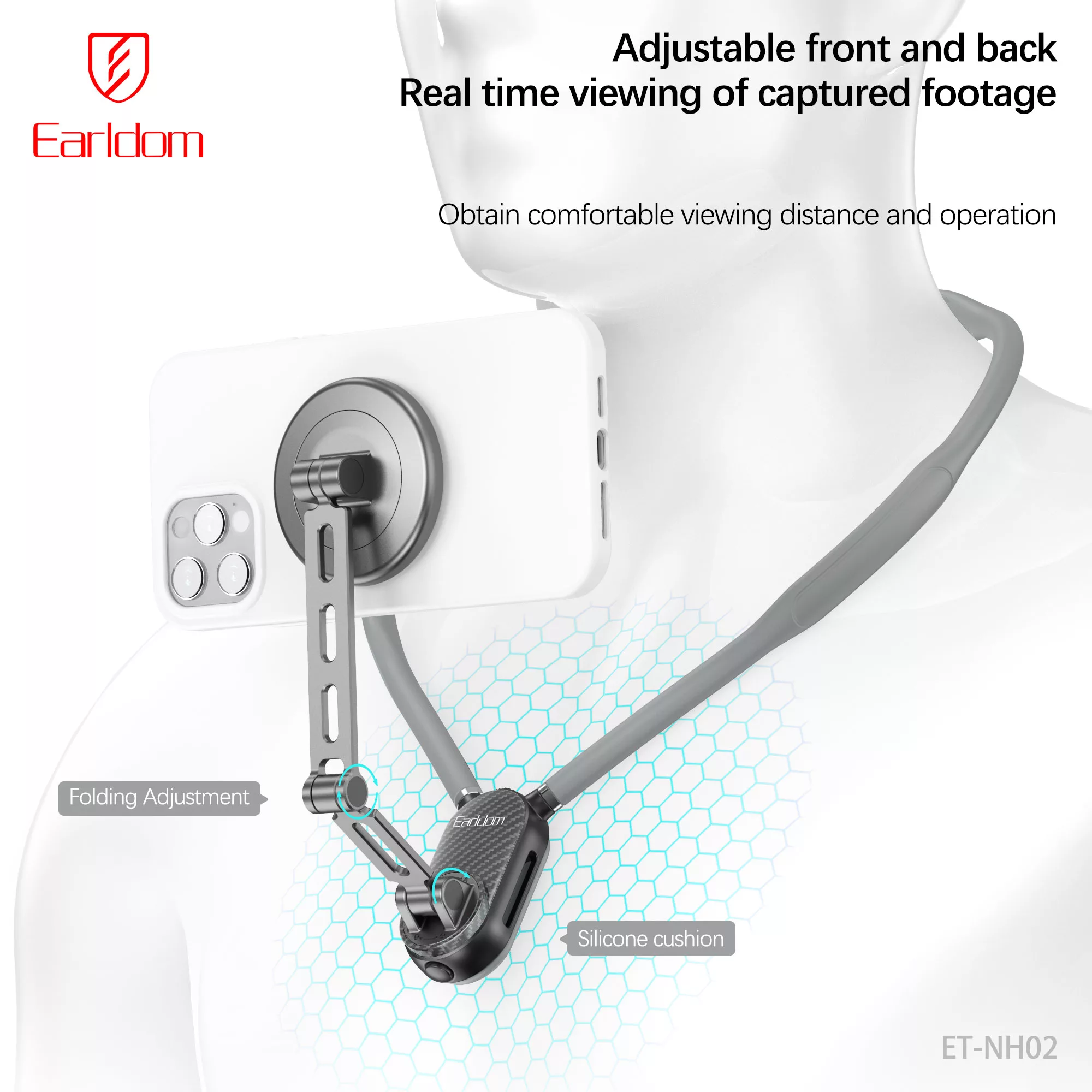 نگهدارنده گوشی موبایل گردنی ارلدام مدل NH02