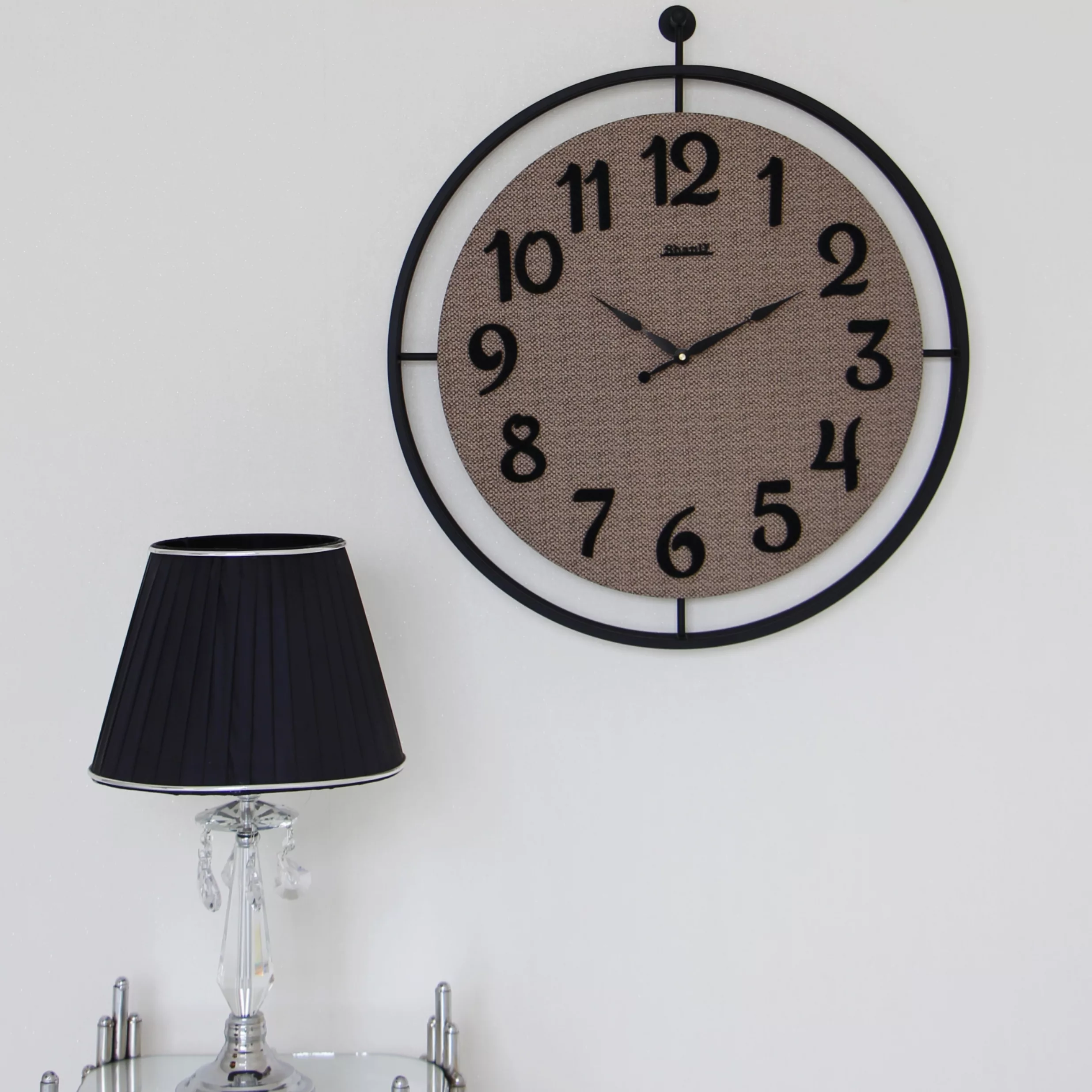 ساعت دیواری سانلی مدل فلزی پارچه ای