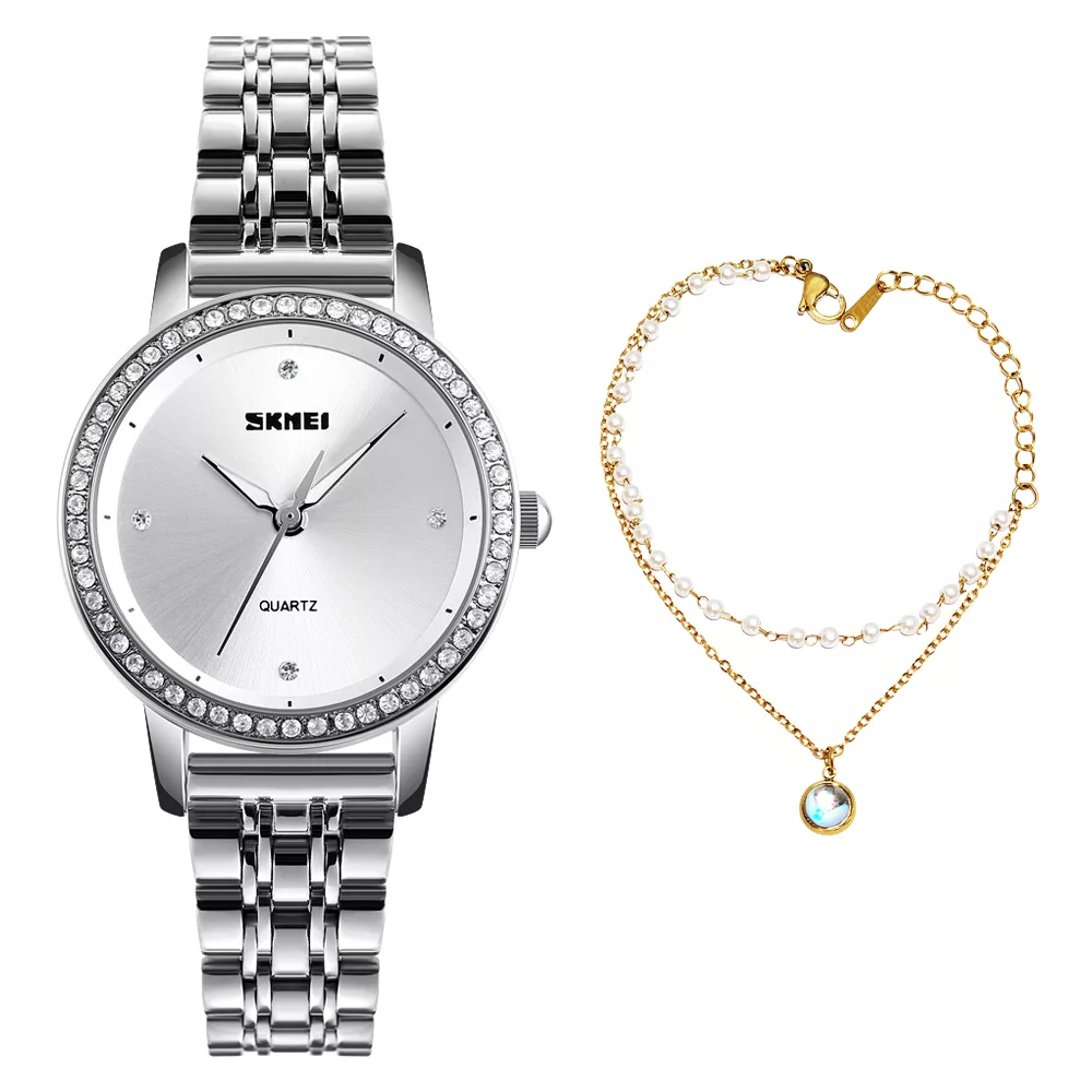 ساعت مچی عقربه ای زنانه اسکمی مدل 1311SI به همراه دستبند