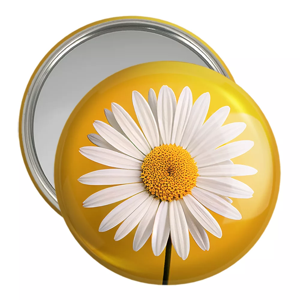 آینه جیبی خندالو مدل گل بابونه کد 29524