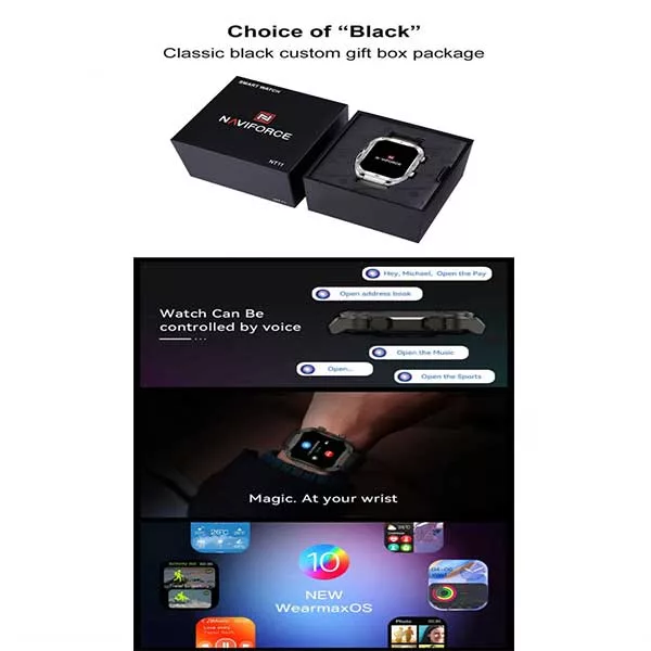 ساعت هوشمند نیوی فورس مدلNT11 B/GY