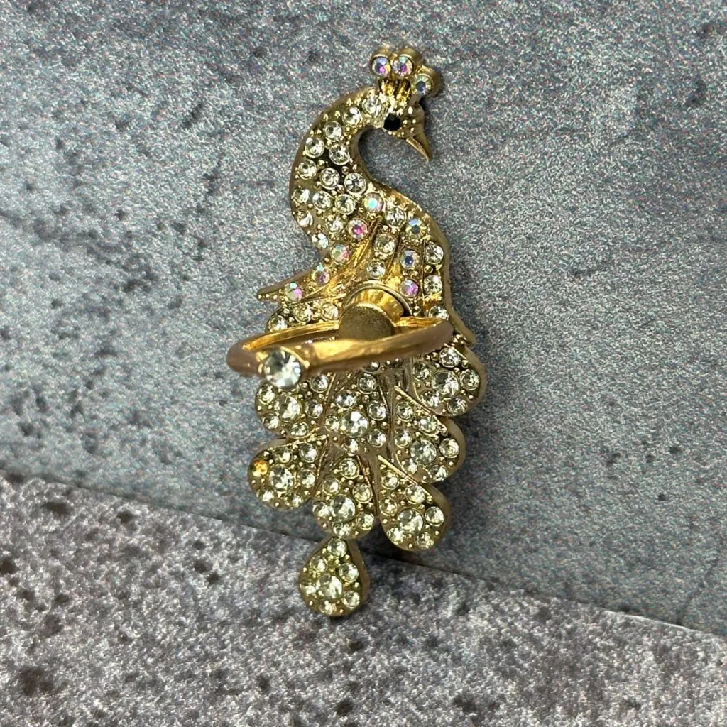 پایه نگهدارنده گوشی موبایل پاپ سوکت مدل طاووس نگیندار