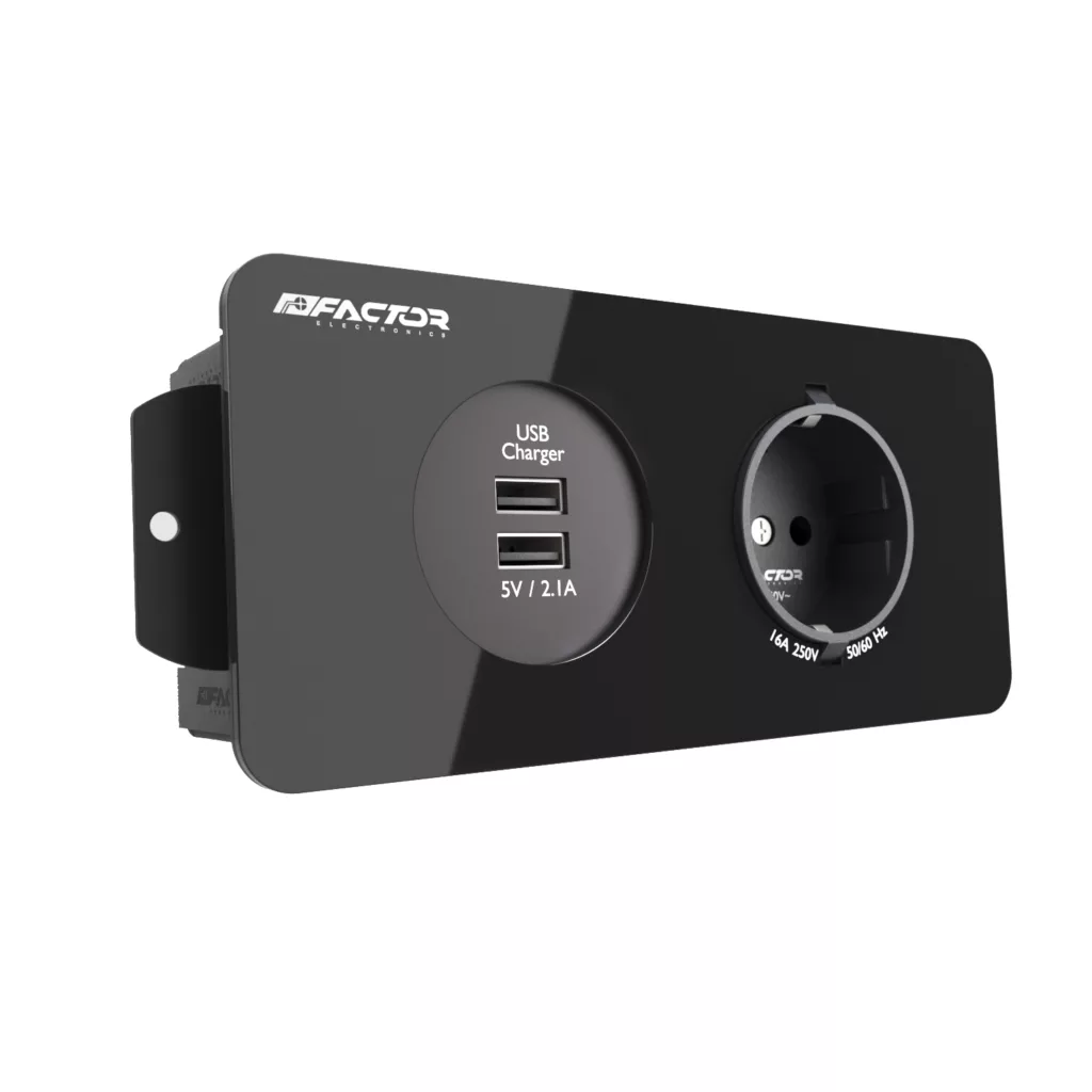 چندراهی برق و شارژر توکار فکتور مدل FPO-2