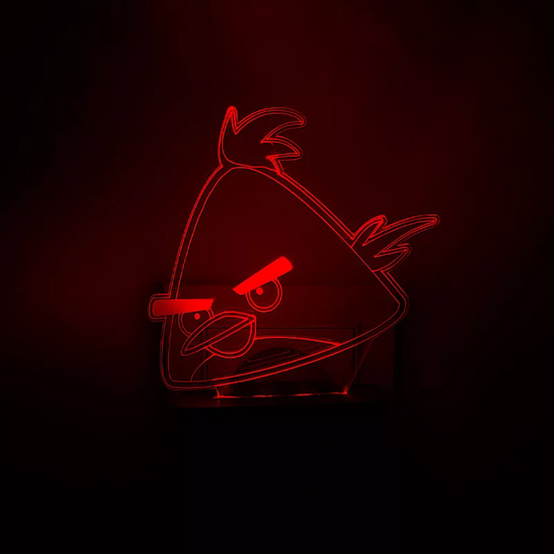 چراغ خواب اتاق کودک سان لیزر طرح انگری بردز مدل دیواری کد SUN2