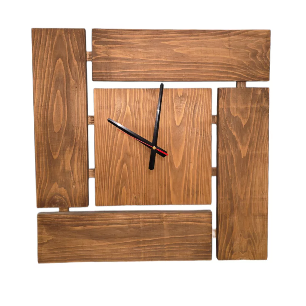 ساعت دیواری مدل چوبی مارچوبه کد 60