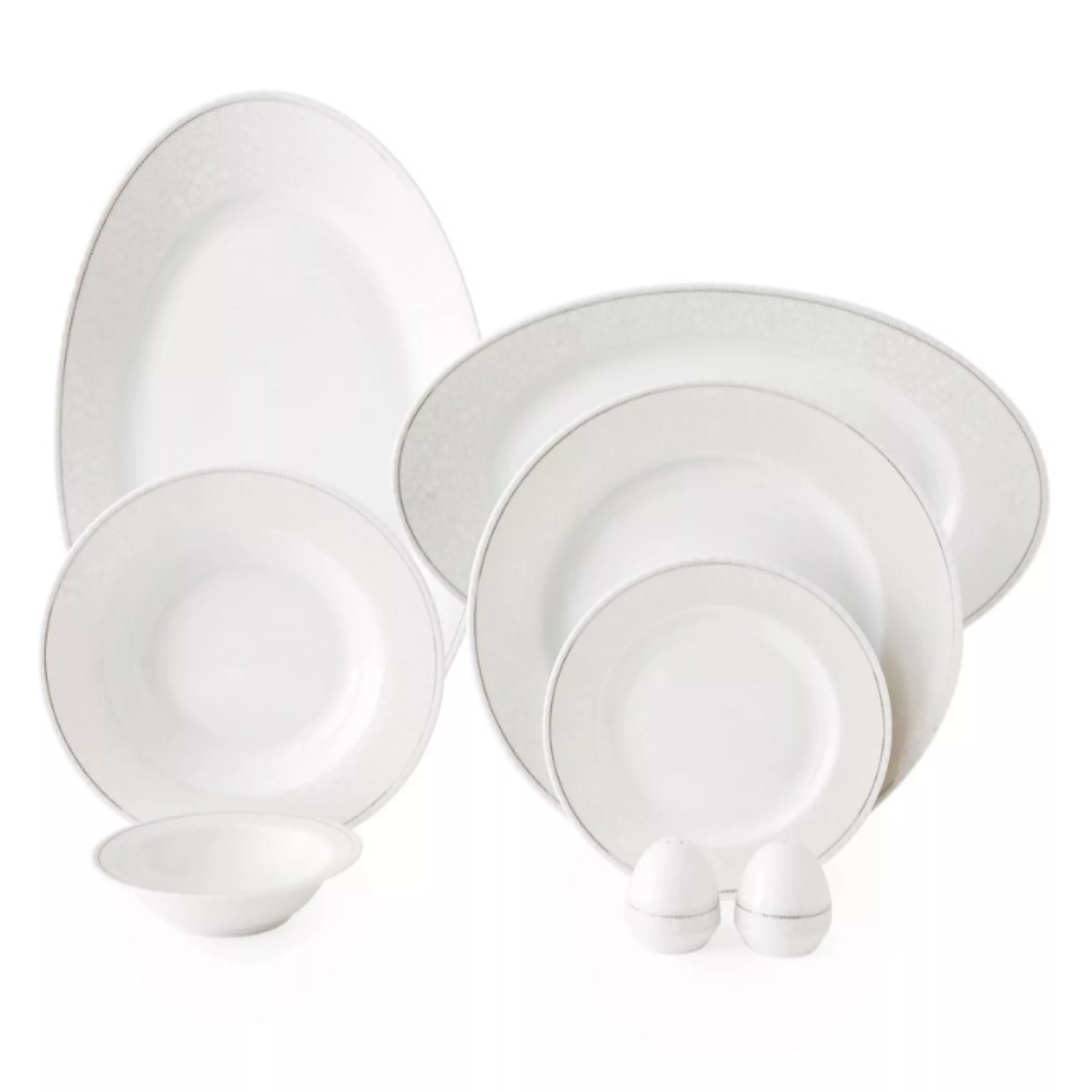 سرويس غذاخوری 28 پارچه چینی زرین ایران مدل ايتاليا اف کلارا کد 0128 درجه عالی