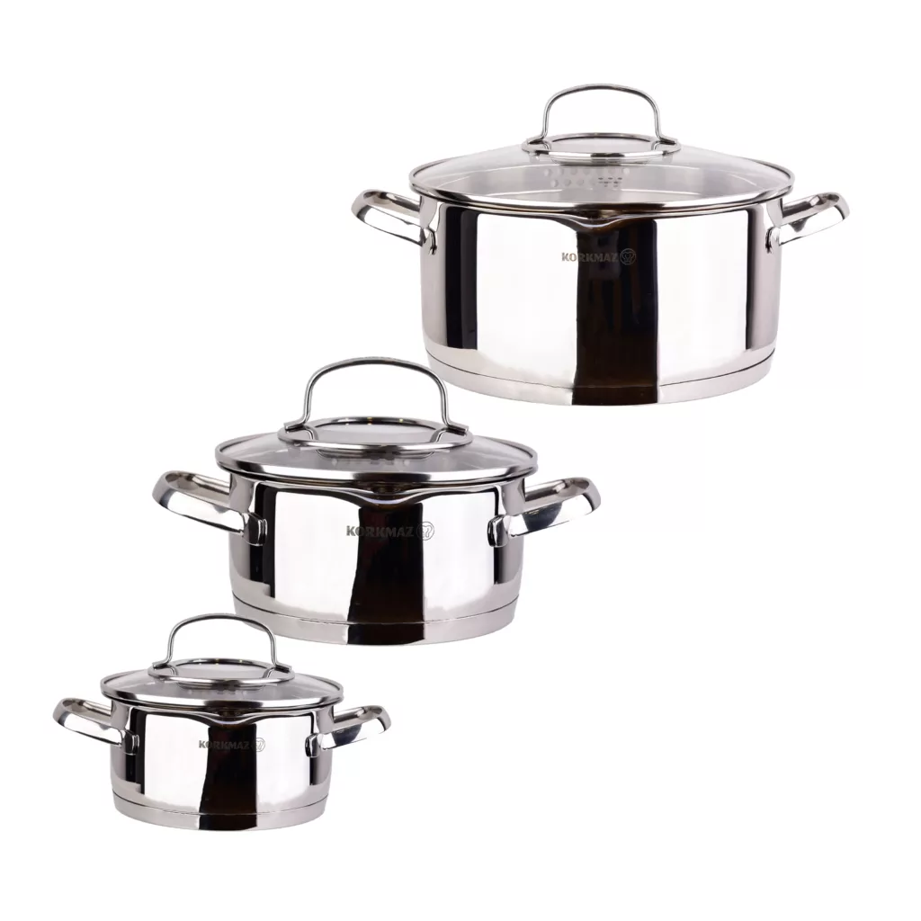 سرویس قابلمه تابه استیل 8 پارچه کرکماز مدل Steama کد 1999