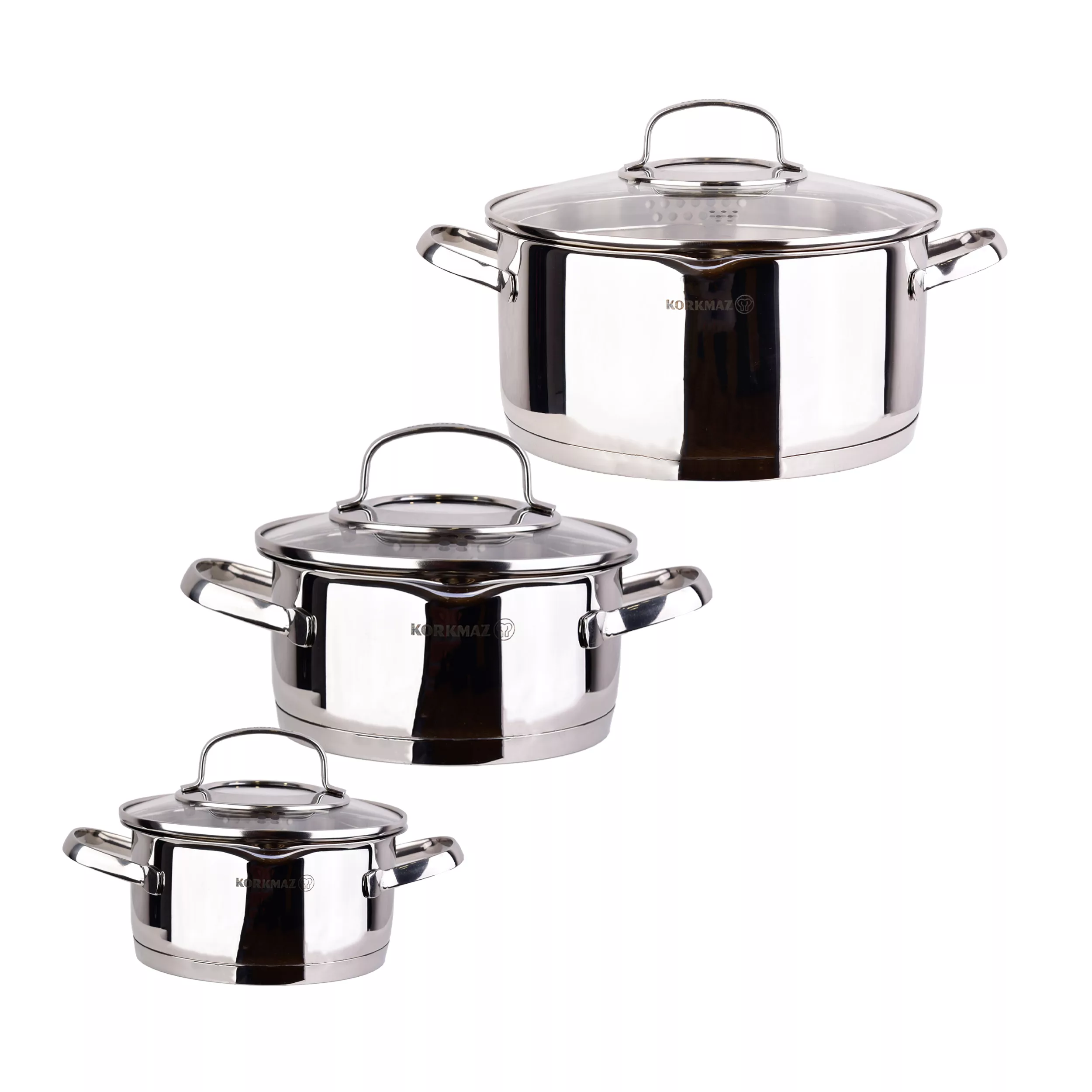 سرویس قابلمه تابه استیل 8 پارچه کرکماز مدل Steama کد 1999