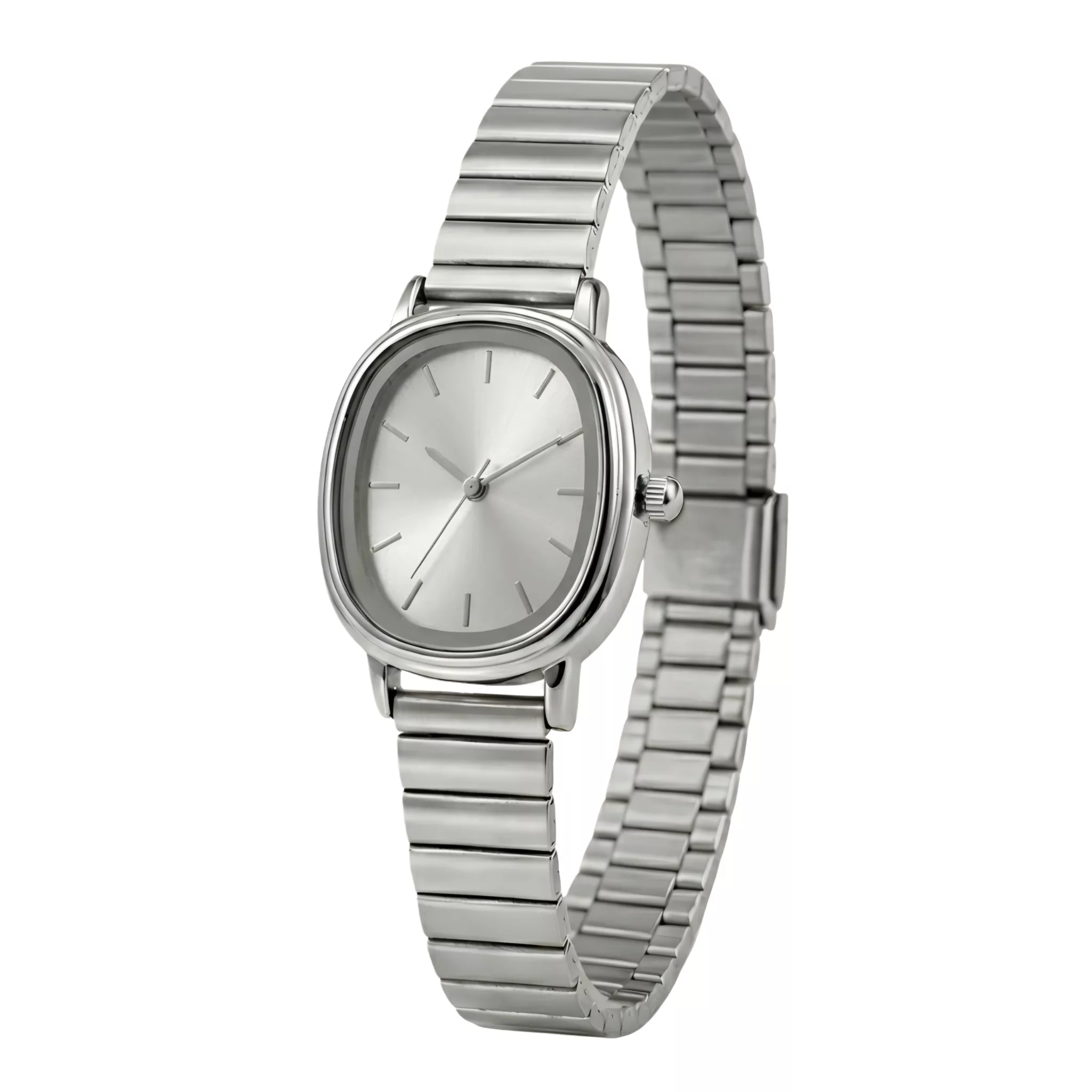 ساعت مچی عقربه‌ای کوارتز زنانه مدل کلاسیک مینیمال بند طرح کرکره ای کد ۲