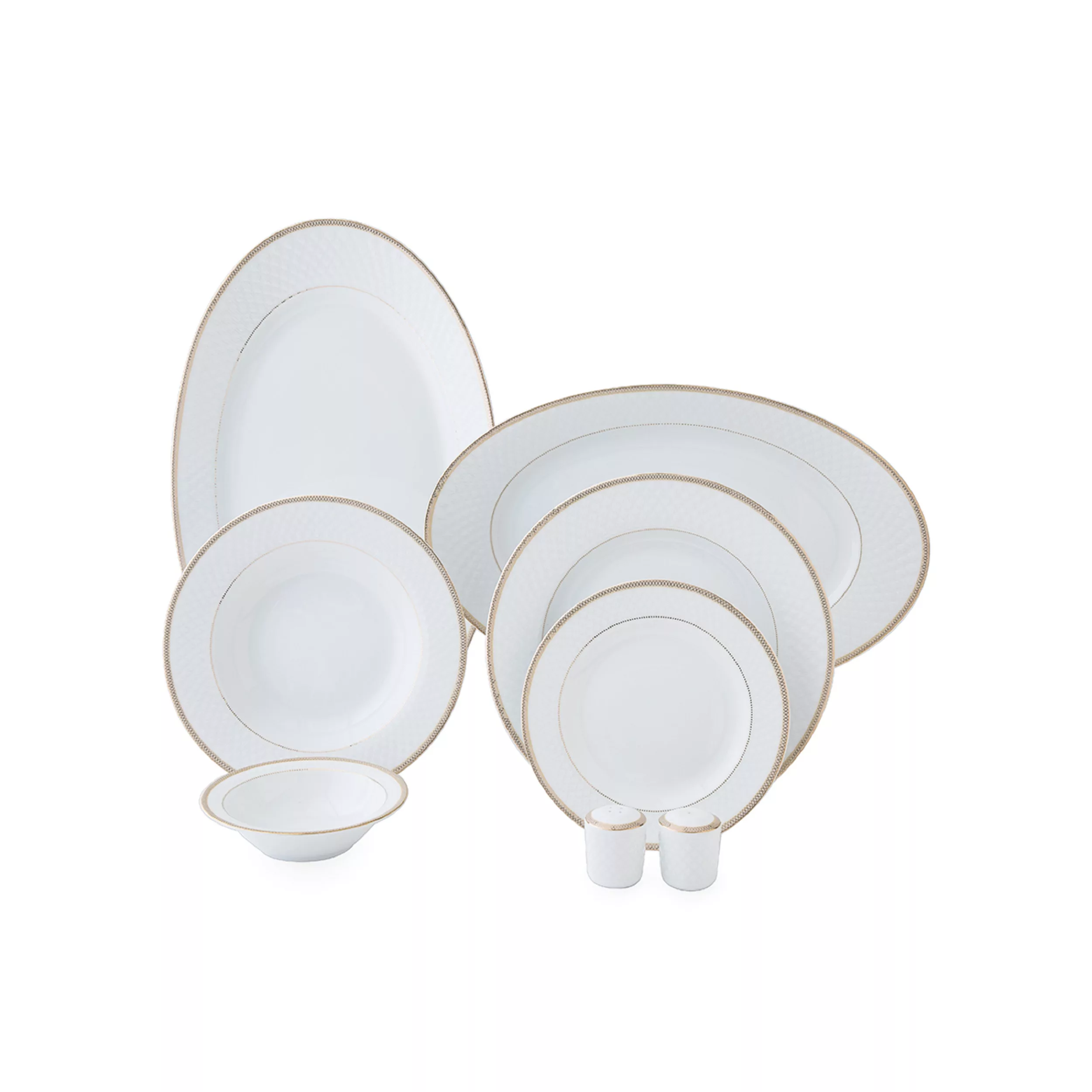 سرویس غذاخوری 28 پارچه چینی زرین ایران مدل رادیانس سپینود درجه عالی