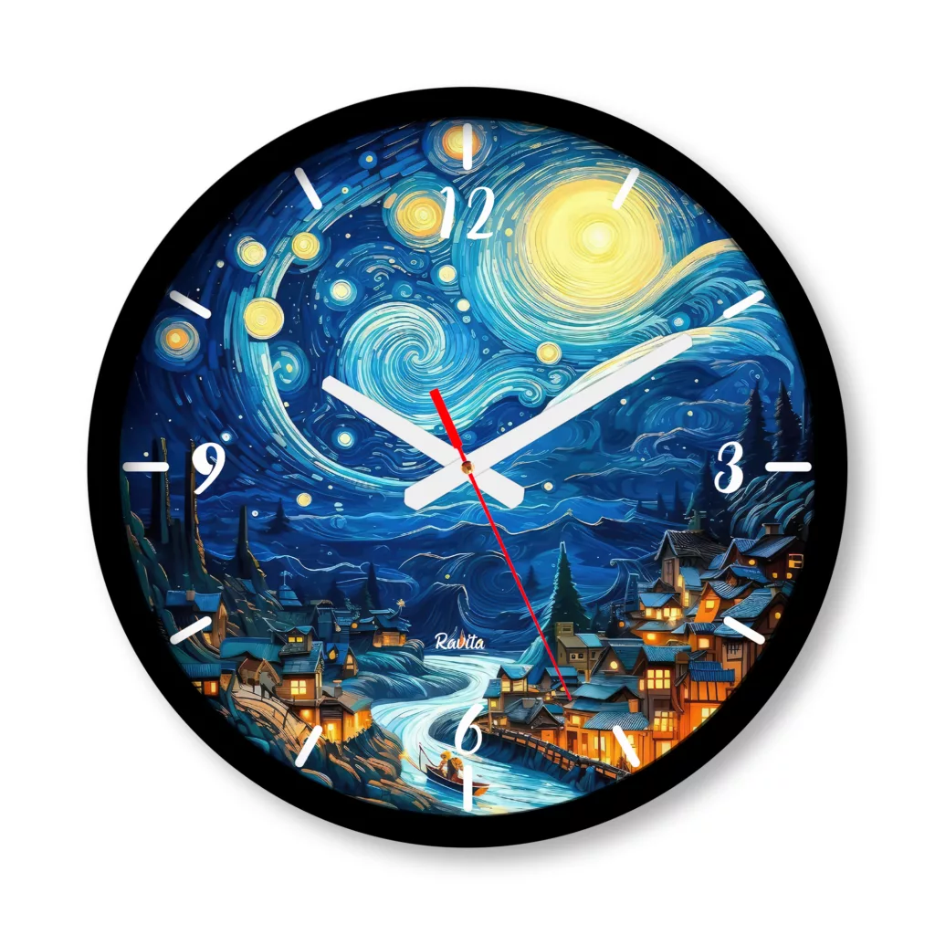 ساعت دیواری کوارتز راویتا مدل ونگوک کد 3552