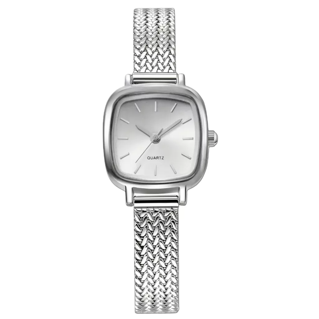 ساعت مچی عقربه‌ای کوارتز زنانه مدل مینیمال کلاسیک بند حصیری کد 3