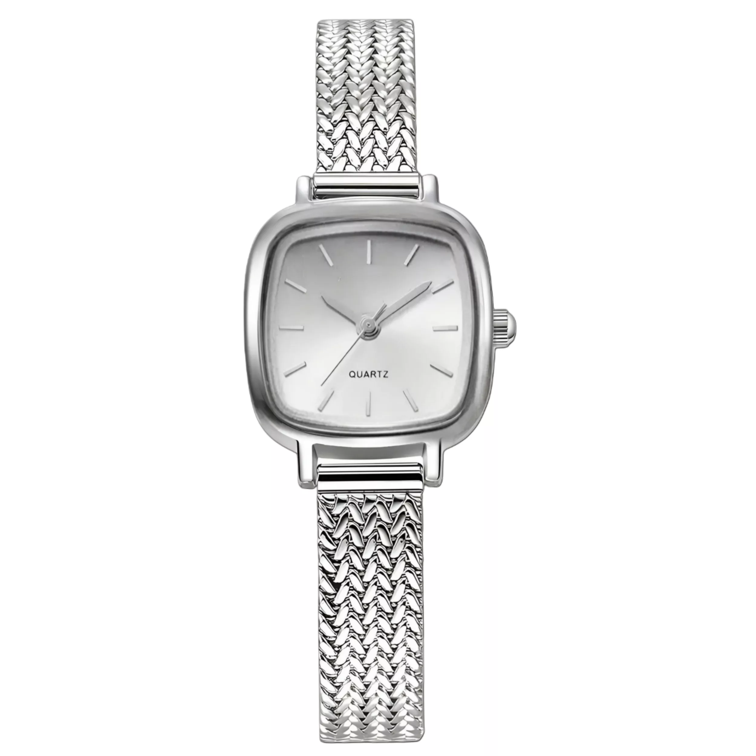 ساعت مچی عقربه‌ای کوارتز زنانه مدل مینیمال کلاسیک بند حصیری کد 3