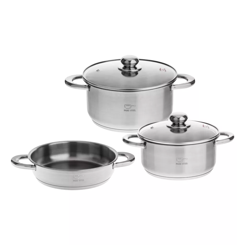 سرویس پخت و پز 5 پارچه پارس استیل مدل پارس