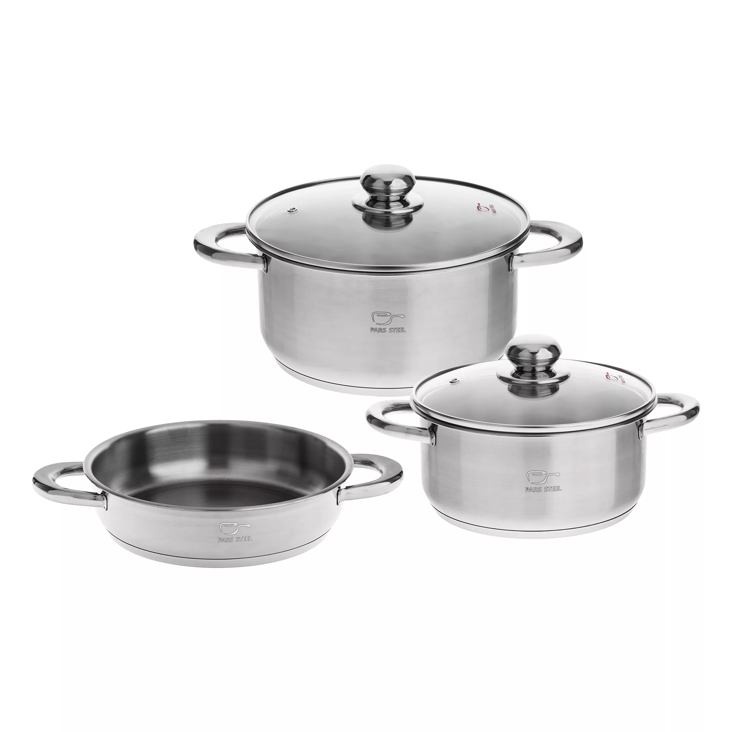 سرویس پخت و پز 5 پارچه پارس استیل مدل پارس