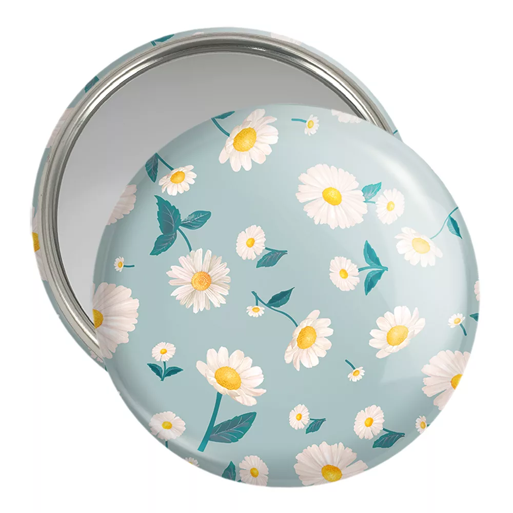 آینه جیبی خندالو مدل گل بابونه کد 29534