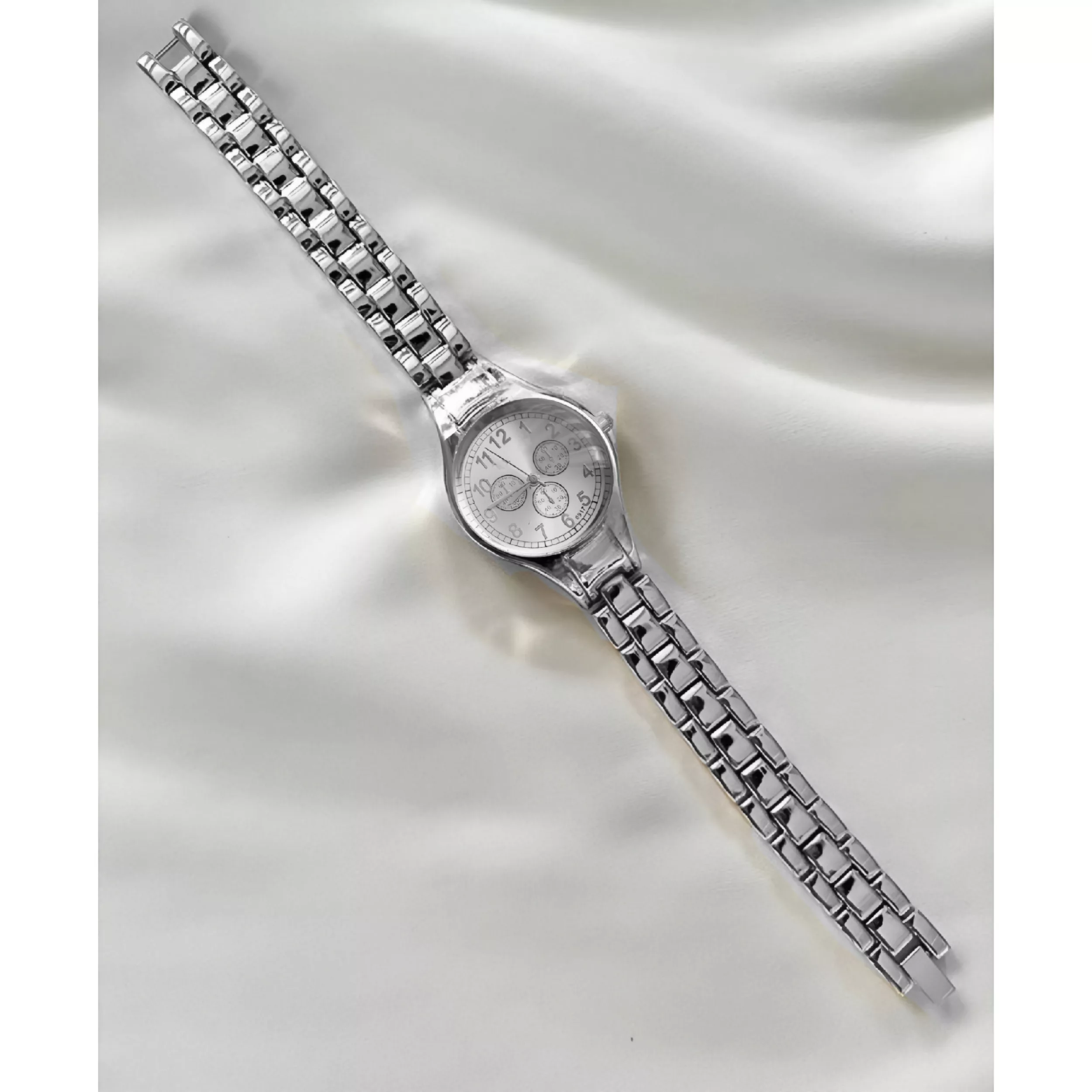 ساعت مچی عقربه‌ای کوارتز زنانه مدل کلاسیک لوکس تک موتوره بند دستبندی کد ۲