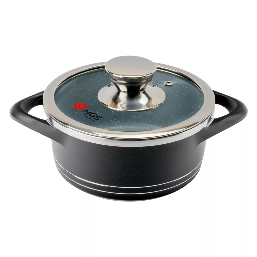 سرویس قابلمه و تابه استیل 10 پارچه ام جی اس مدل ایتالیا B کد IB1019