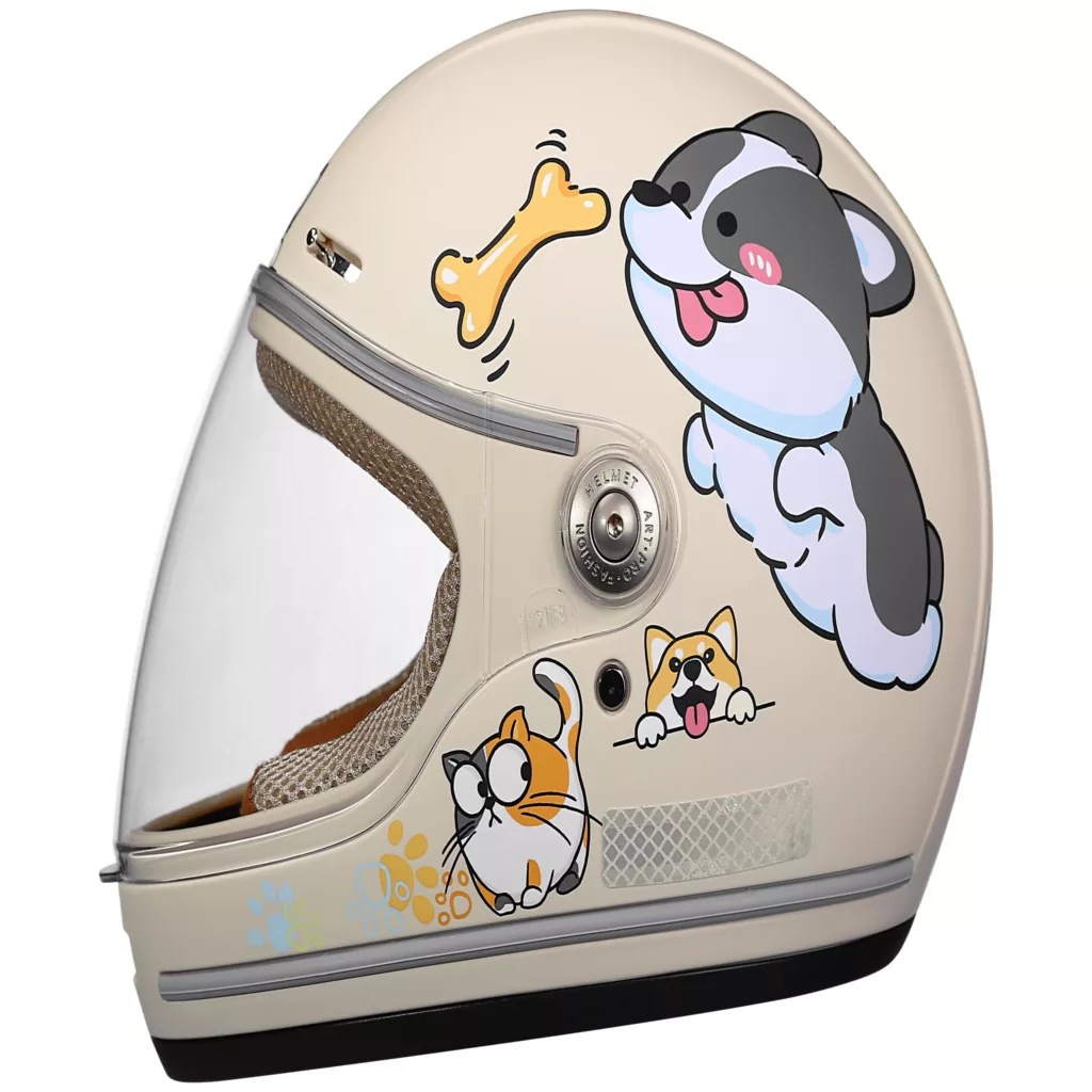 کلاه کاسکت فک دار بچه گانه مدل 128PU