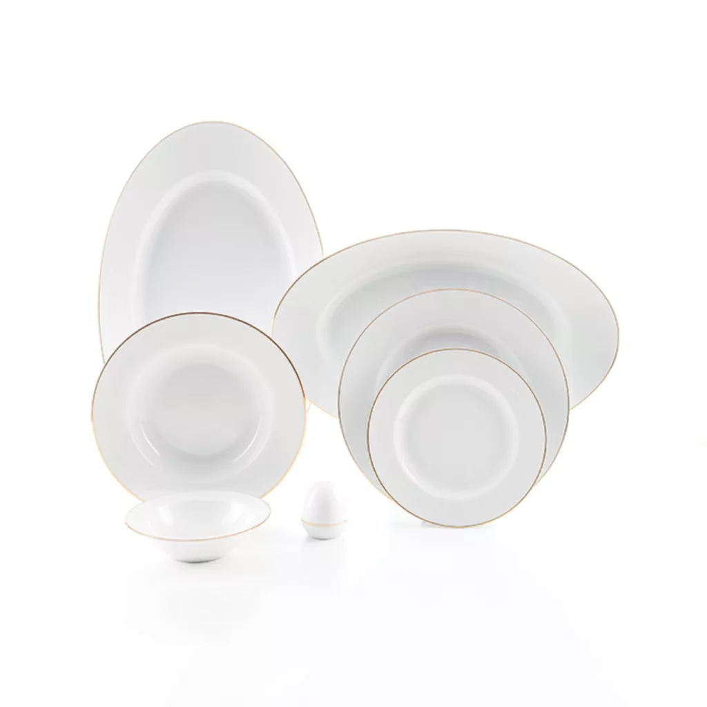 سرویس غذاخوری 28 پارچه چینی زرین ایران مدل ایتالیا اف زرین درجه 3