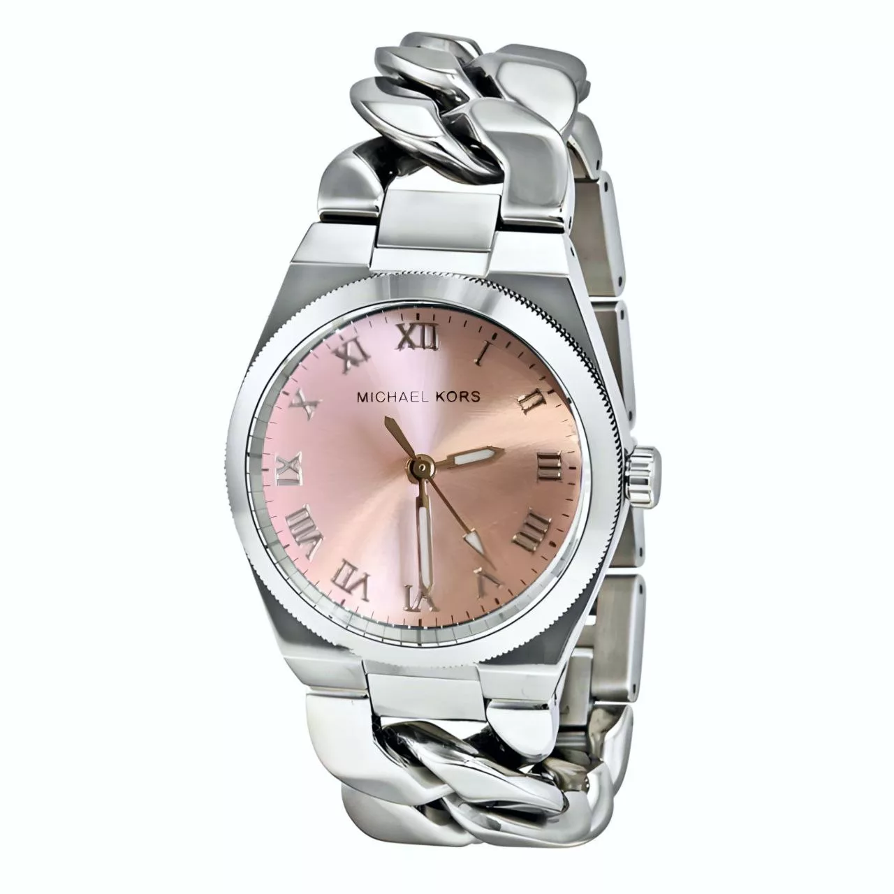 ساعت مچی عقربه‌ای کوارتز زنانه مدل زنجیری یونانی کد 107