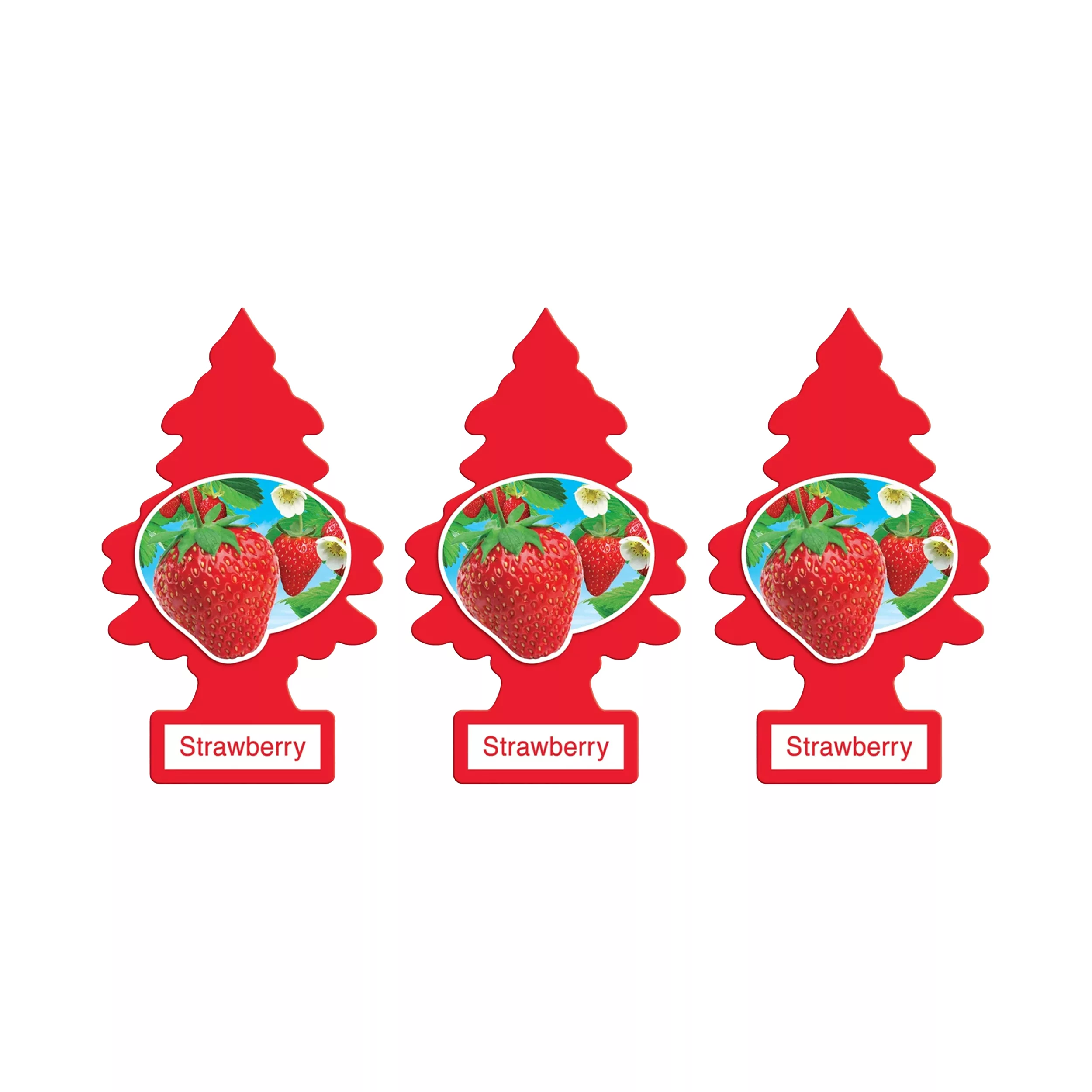 خوشبوکننده خودرو لیتل تریس مدل Trees رایحه Strawberry بسته 3 عددی