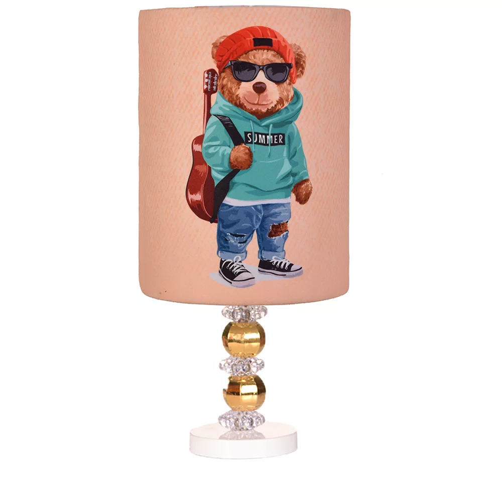 لوستر اتاق کودک مدل خرس کلاهدار به همراه آباژور