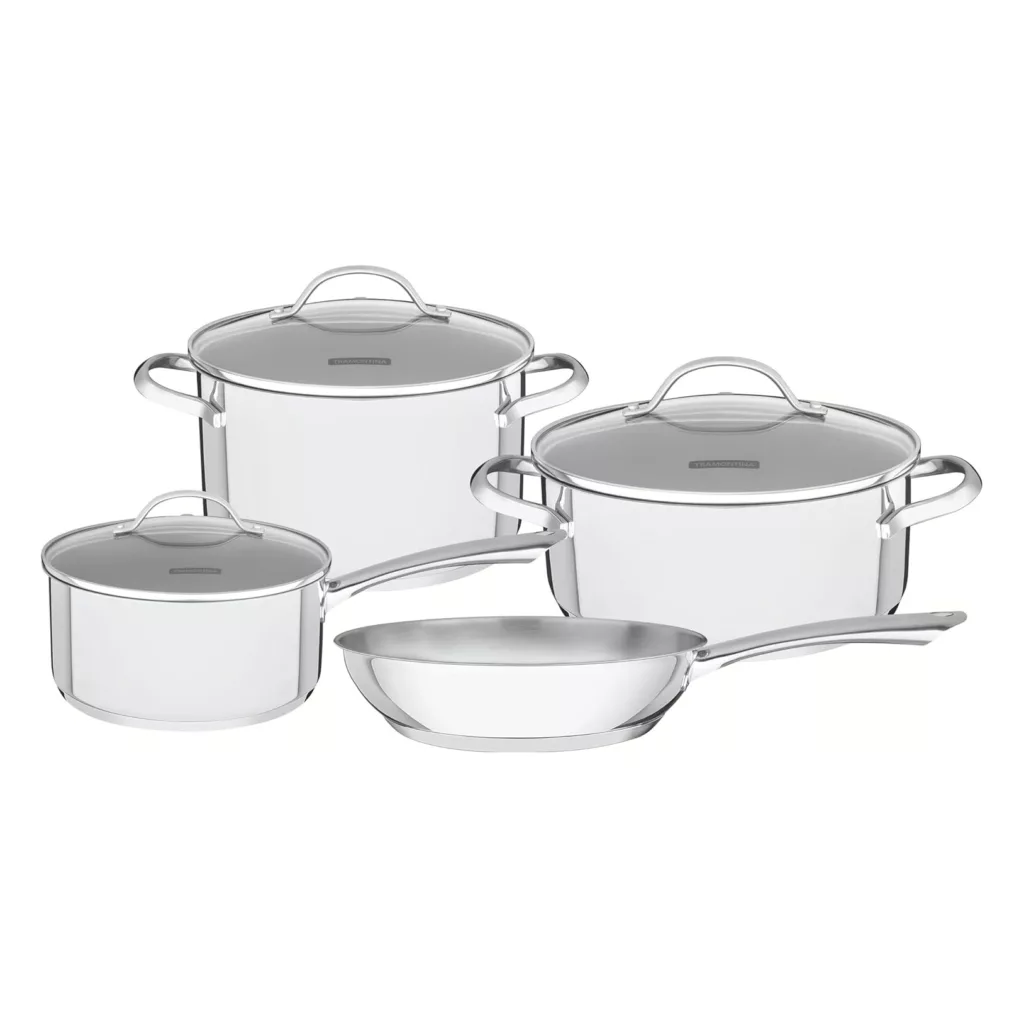 سرویس قابلمه و تابه استیل 7 پارچه ترامونتینا مدل Una