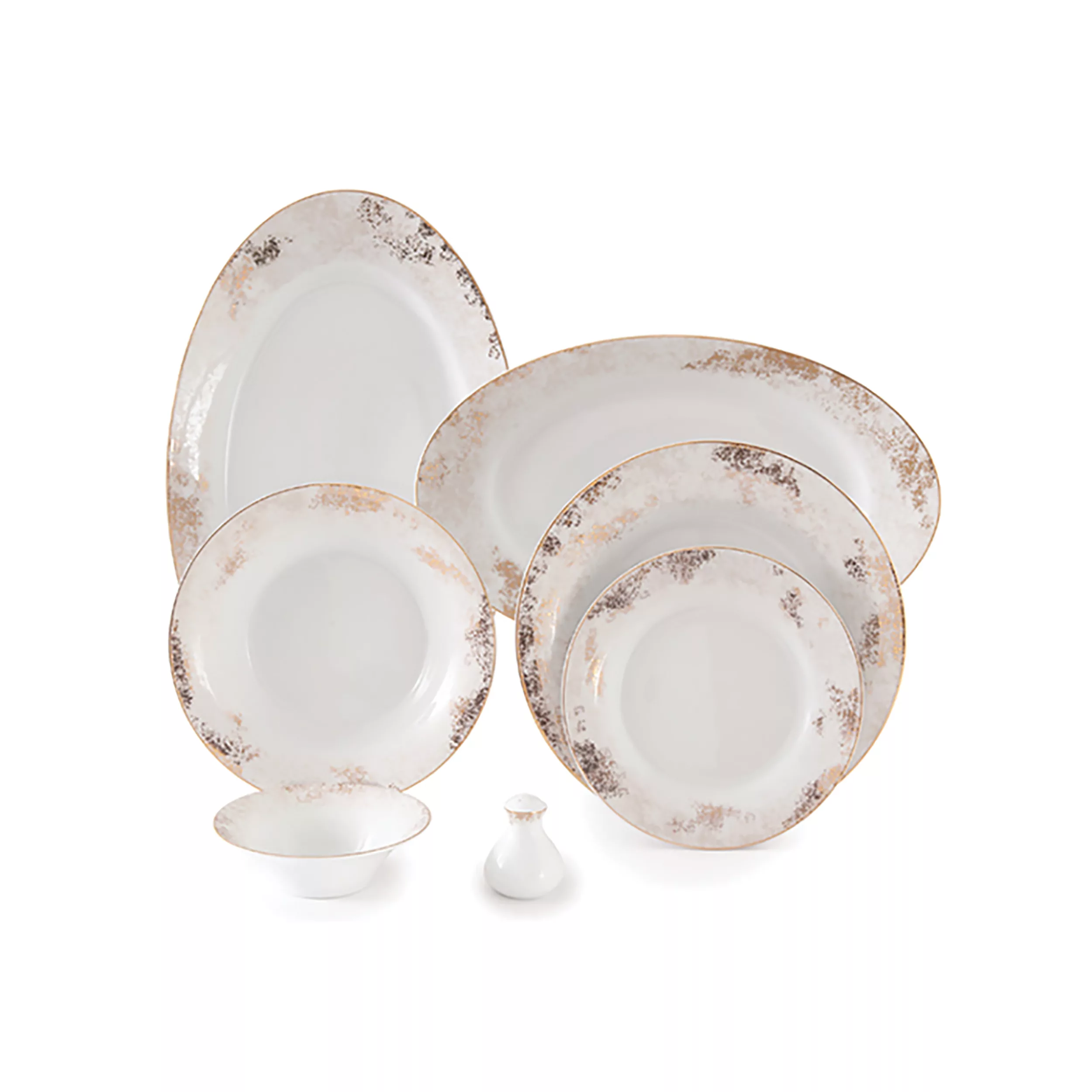 سرویس غذاخوری 35 پارچه چینی زرین ایران سری شهرزاد مدل کلودیا درجه یک