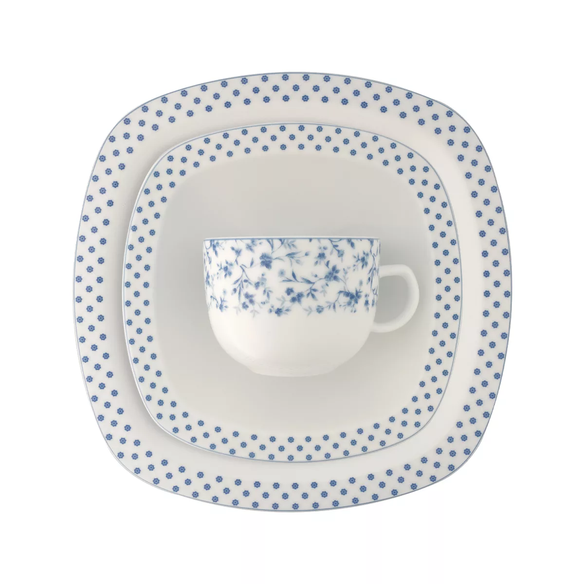 سرویس غذاخوری 98 پارچه 12 نفر چینی زرین ایران مدل کواترو ورنیکا درجه یک