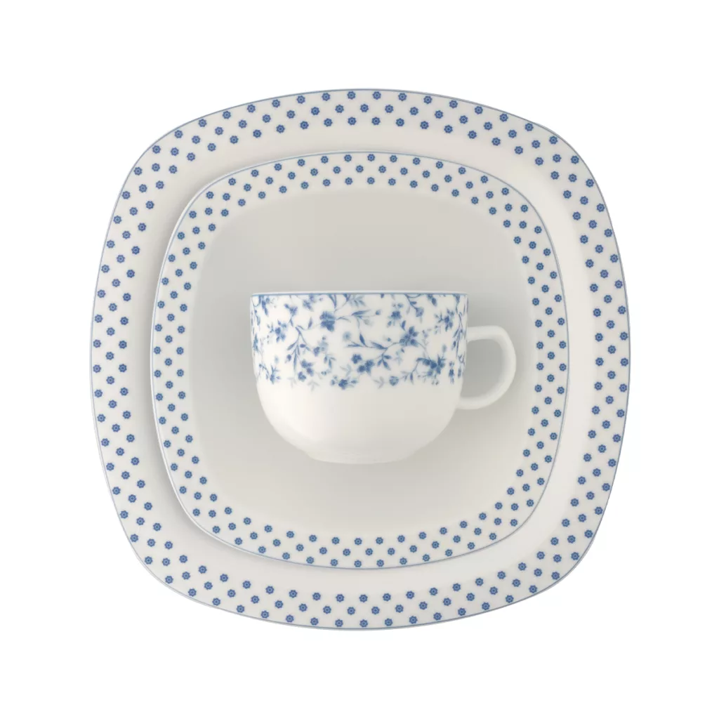 سرویس غذاخوری 98 پارچه 12 نفر چینی زرین ایران مدل کواترو ورنیکا درجه عالی