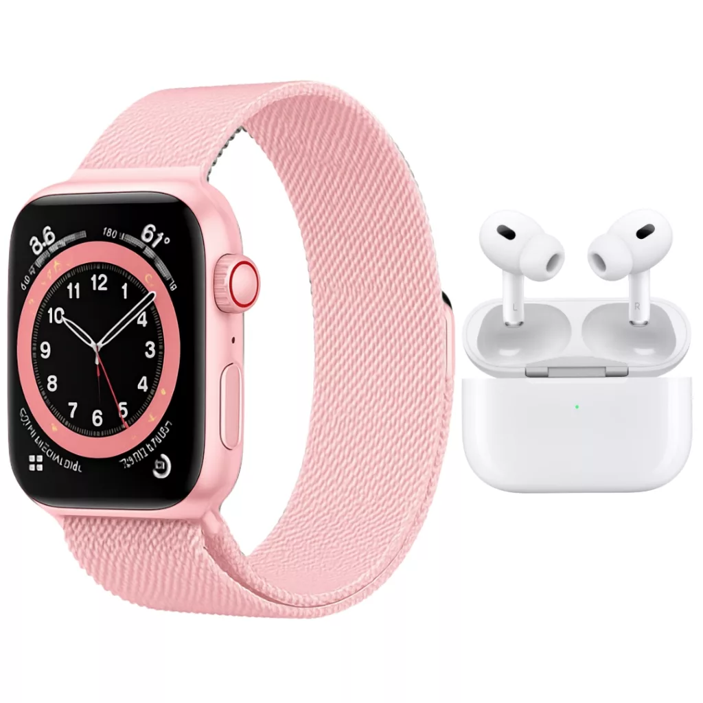 ساعت هوشمند 41 میلی متری ویسمی مدل X33 MINI با بند فلزی به همراه هدفون