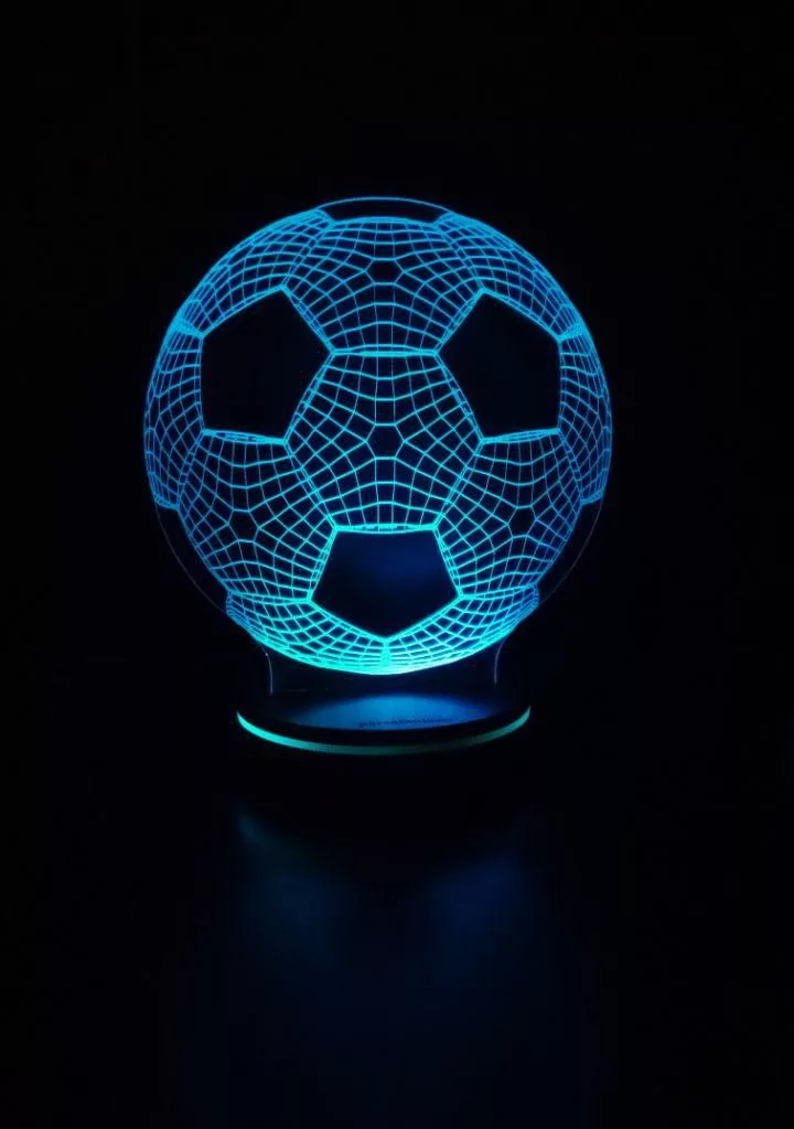 چراغ خواب سه بعدی پارسافن لیزر طرح توپ فوتبال 16 رنگ ریموت دار