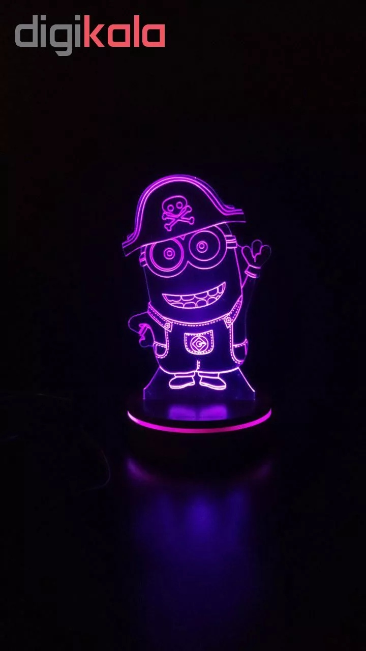 چراغ خواب کودک پارسافن لیزر طرح کارتونی مینیون دزد دریایی