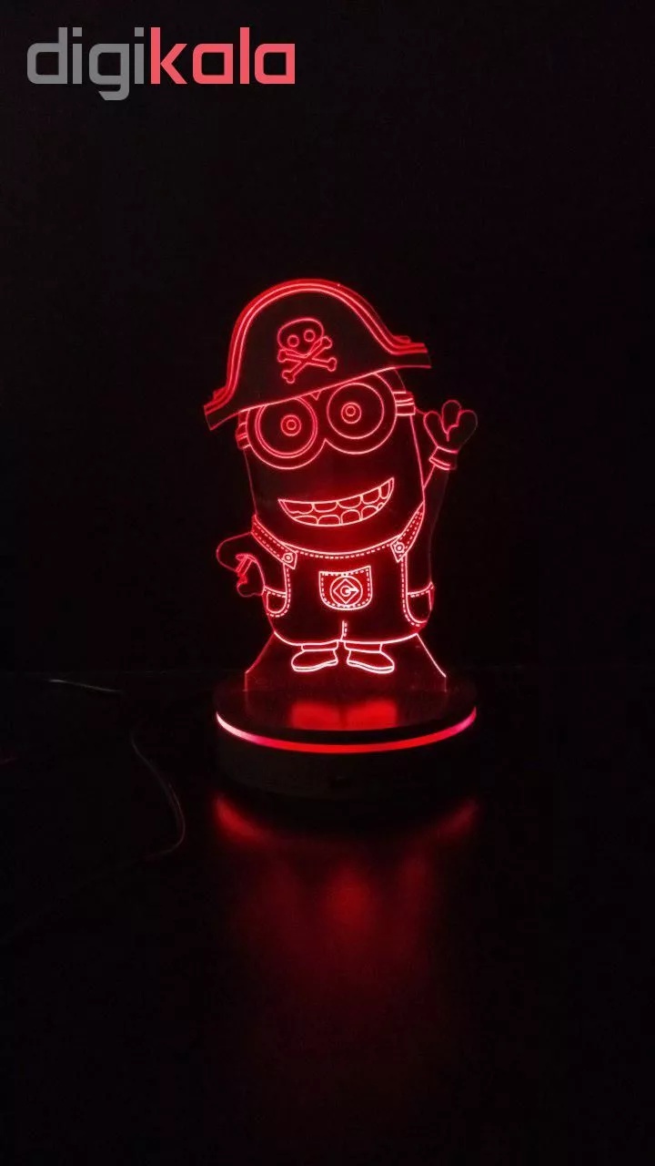 چراغ خواب کودک پارسافن لیزر طرح کارتونی مینیون دزد دریایی