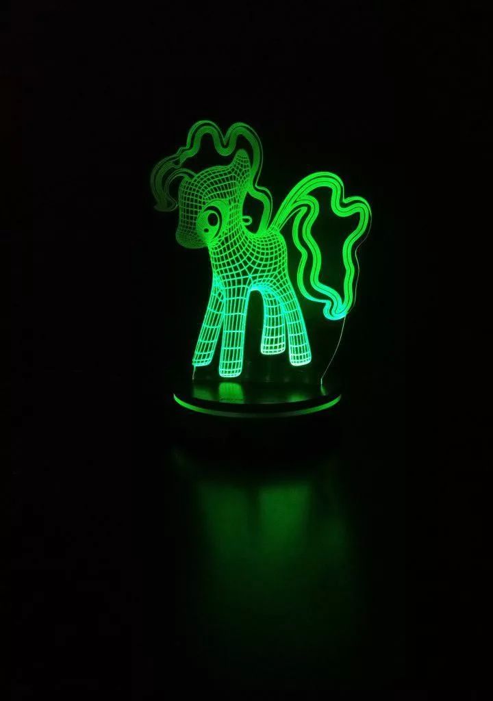 چراغ خواب پارسافن لیزر طرح کارتونی پونی 16 رنگ ریموت دار