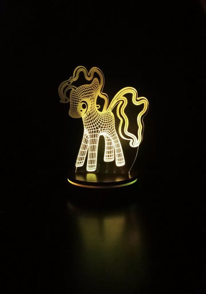 چراغ خواب پارسافن لیزر طرح کارتونی پونی 16 رنگ ریموت دار