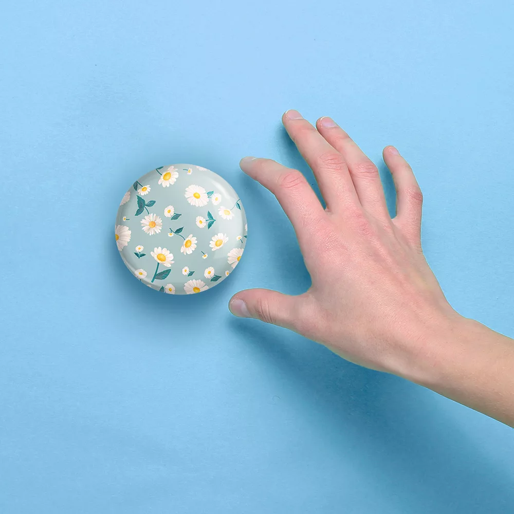 آینه جیبی خندالو مدل گل بابونه کد 29534