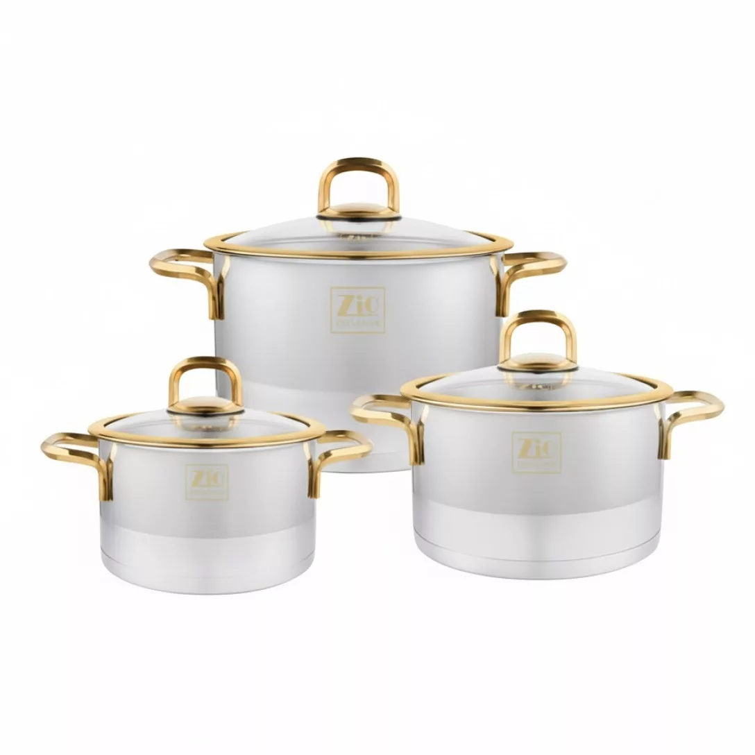 سرویس قابلمه استیل ۶ پارچه بازرگانی زیو مدل ZCS-1300