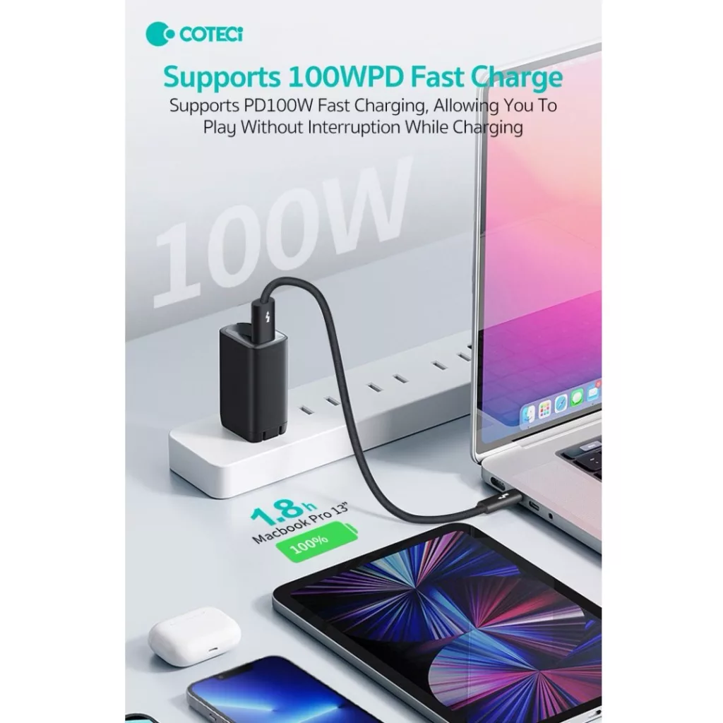 کابل Thunderbolt 4.0 کوتتسی مدل 87315 طول 2 متر