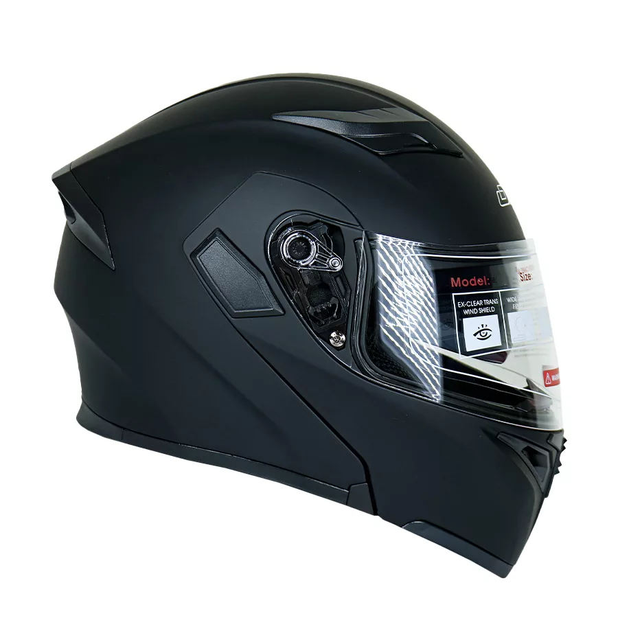 کلاه کاسکت فک متحرک دی ای وان مدل matt blk 101