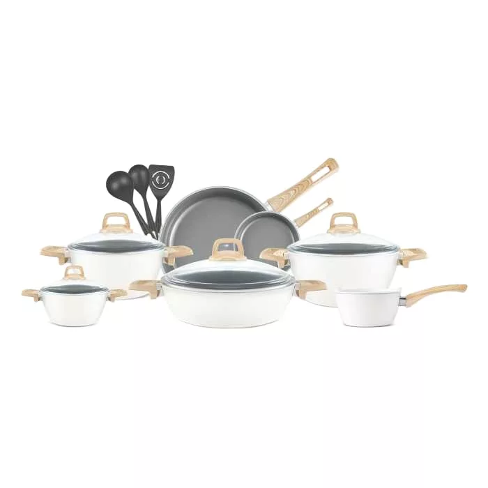 سرویس پخت و پز 14 پارچه کاراجا مدل Swiss Crystal Creamy