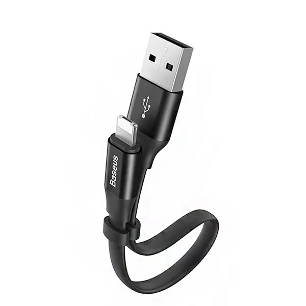 کابل تبدیل USB به لایتنینگ/MicroUSB باسئوس مدل Two-in-One طول 0.23 متر