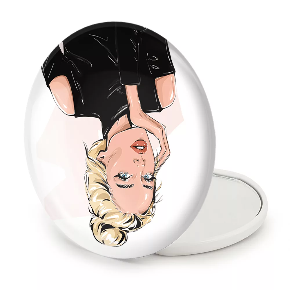 آینه جیبی خندالو طرح دختر قوی Girl Power مدل تاشو کد 28925