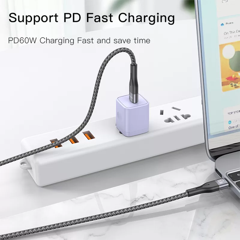 کابل USB-C یسیدو مدل DUAL TYPE-C CA156 60W طول 1 متر