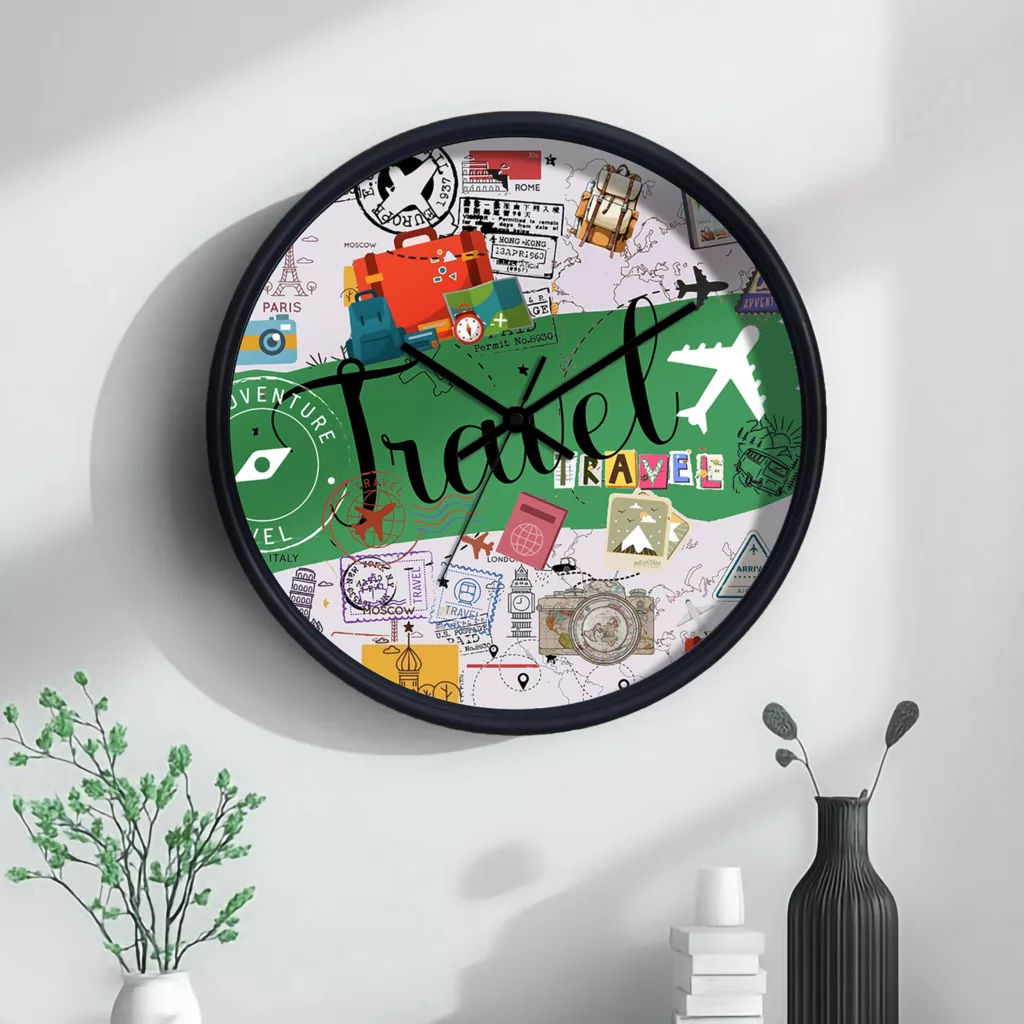 ساعت دیواری سال بردز طرح جهانگرد مدل CW-800