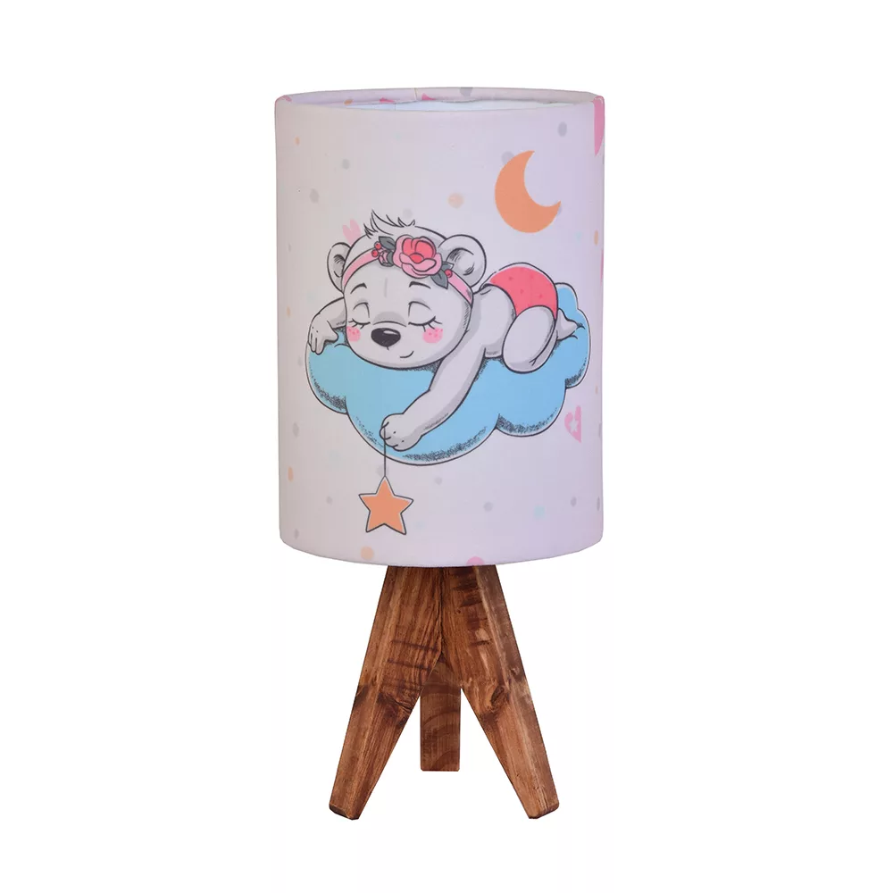 آباژور رومیزی کودک مدل خرس و ماه و ستاره