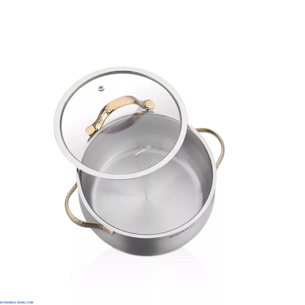 سرویس قابلمه و تابه استیل 8 پارچه کرکماز کد 1964