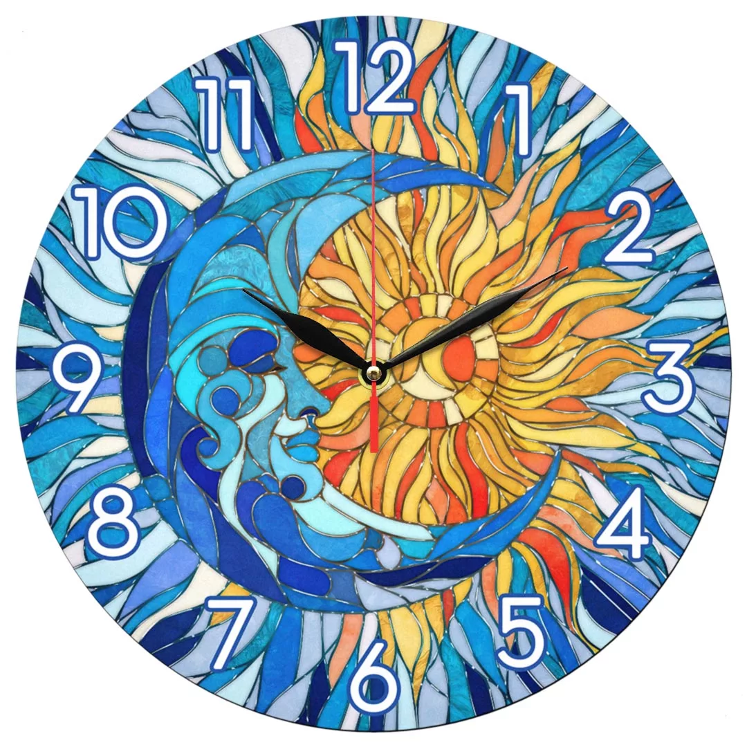 ساعت دیواری طرح ماه و خورشید کد 1430